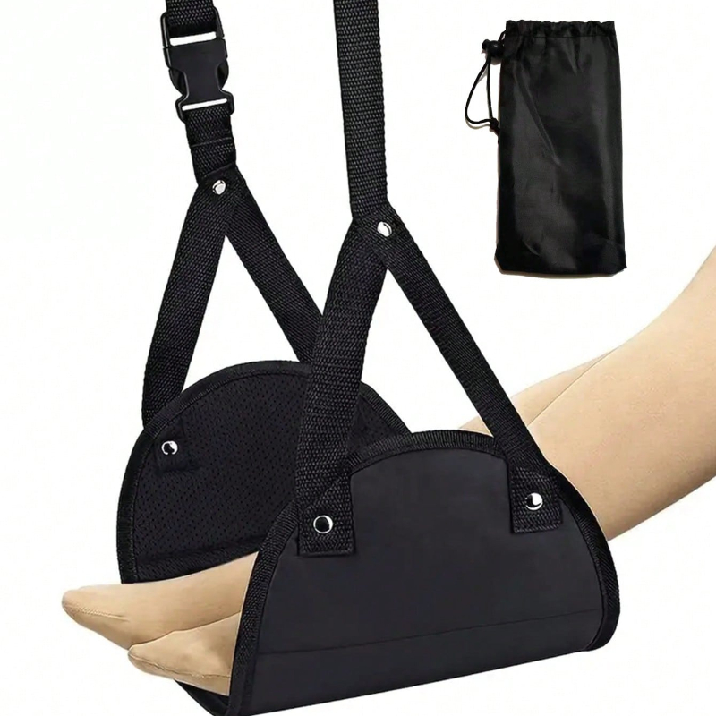 Travel Accessories Long Flight - Портативный регулируемый гамак с подставкой для