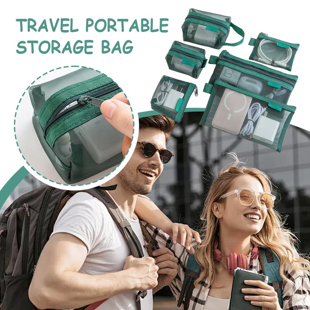 Cable Organizer Travel - Набор из 6 сетчатых сумок на