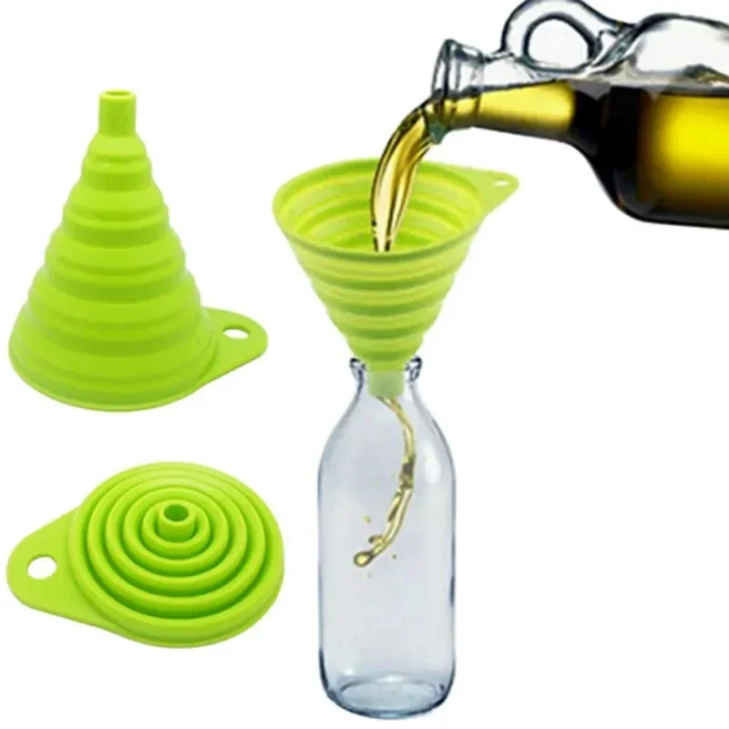 Water Bottle Collapsible - 1/4 шт. Силиконовая складная воронка с