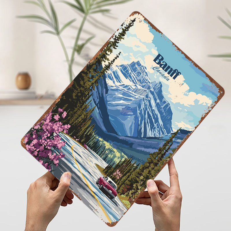 Металлический постер «Банфф, К – обзор и цена Travel Accessories Canada