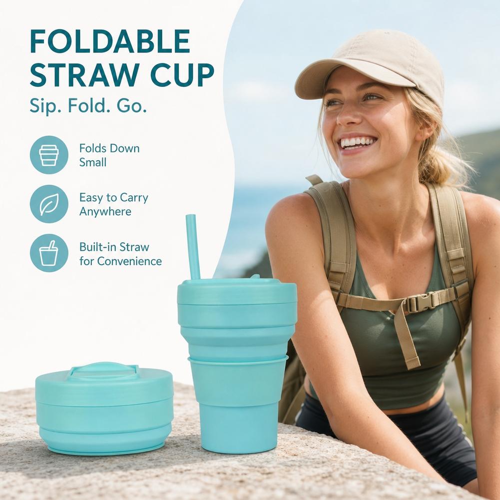 Складная силиконовая кофейная  – обзор и цена Water Bottle Collapsible