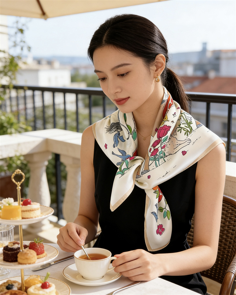 Шелковый платок с принтом лоша – обзор и цена Travel Accessories Neck